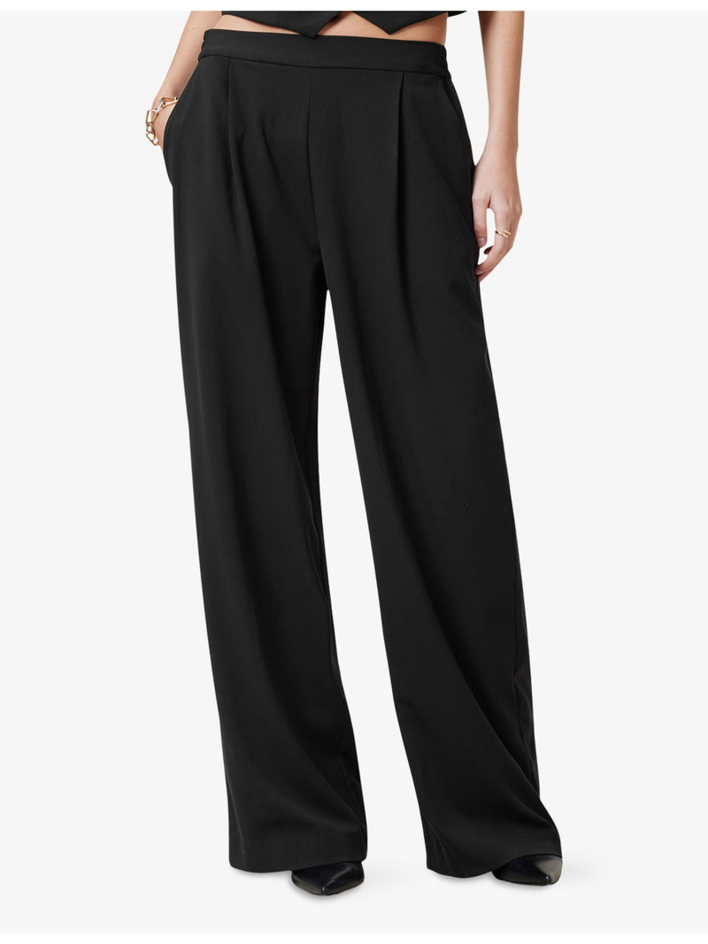 Aleida Wide-Leg Mid-Rise Woven Trousers 3