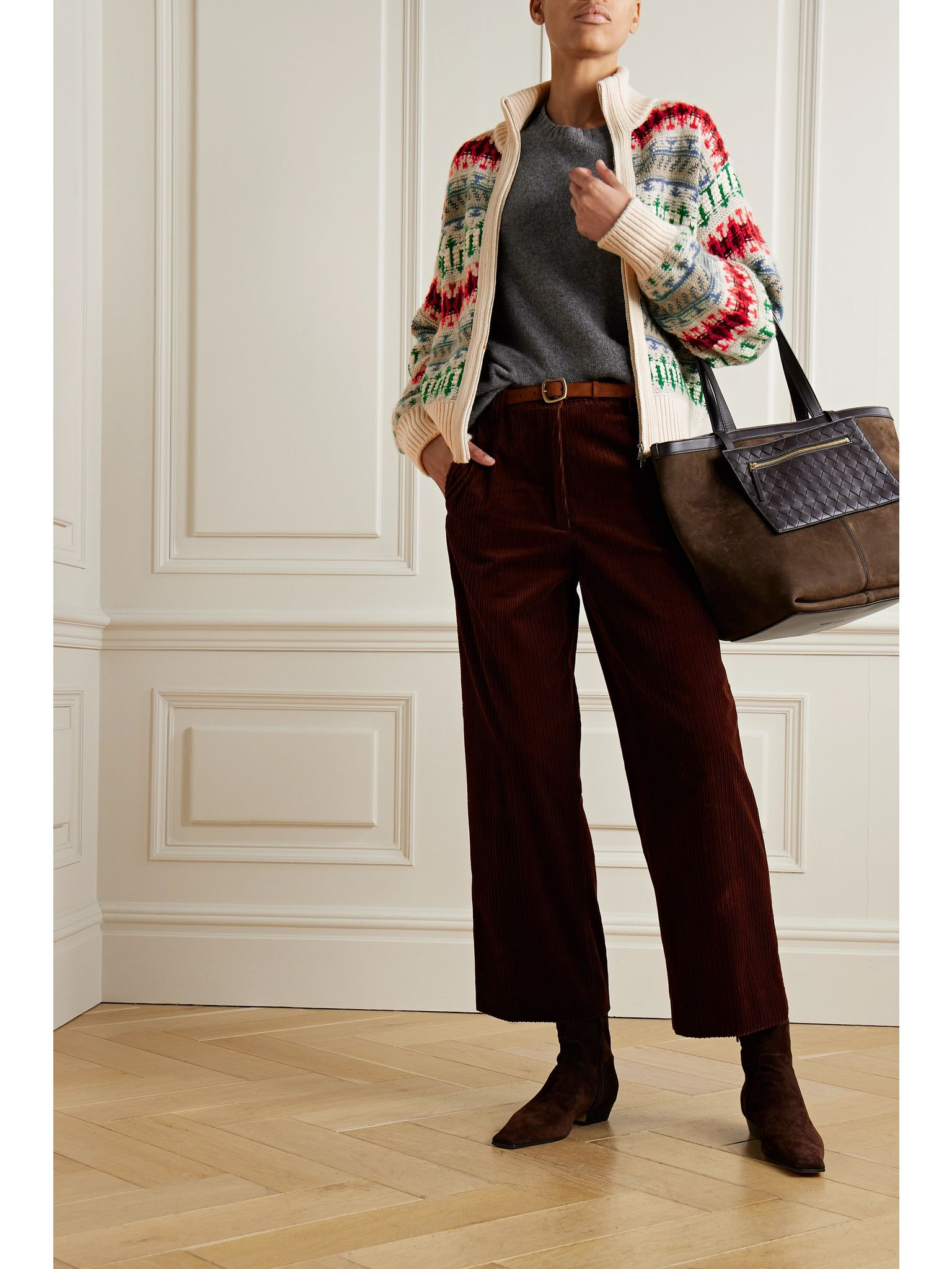 Holiday Noel jacquard-knit cashmere cardigan Multi - 2