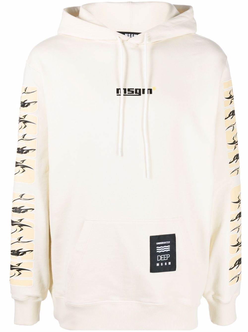 logo drawstring hoodie - 1