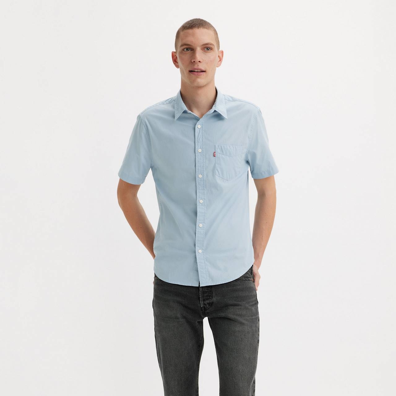 SHORT SLEEVE CLASSIC ONE POCKET STANDARD FIT SHIRT - 2