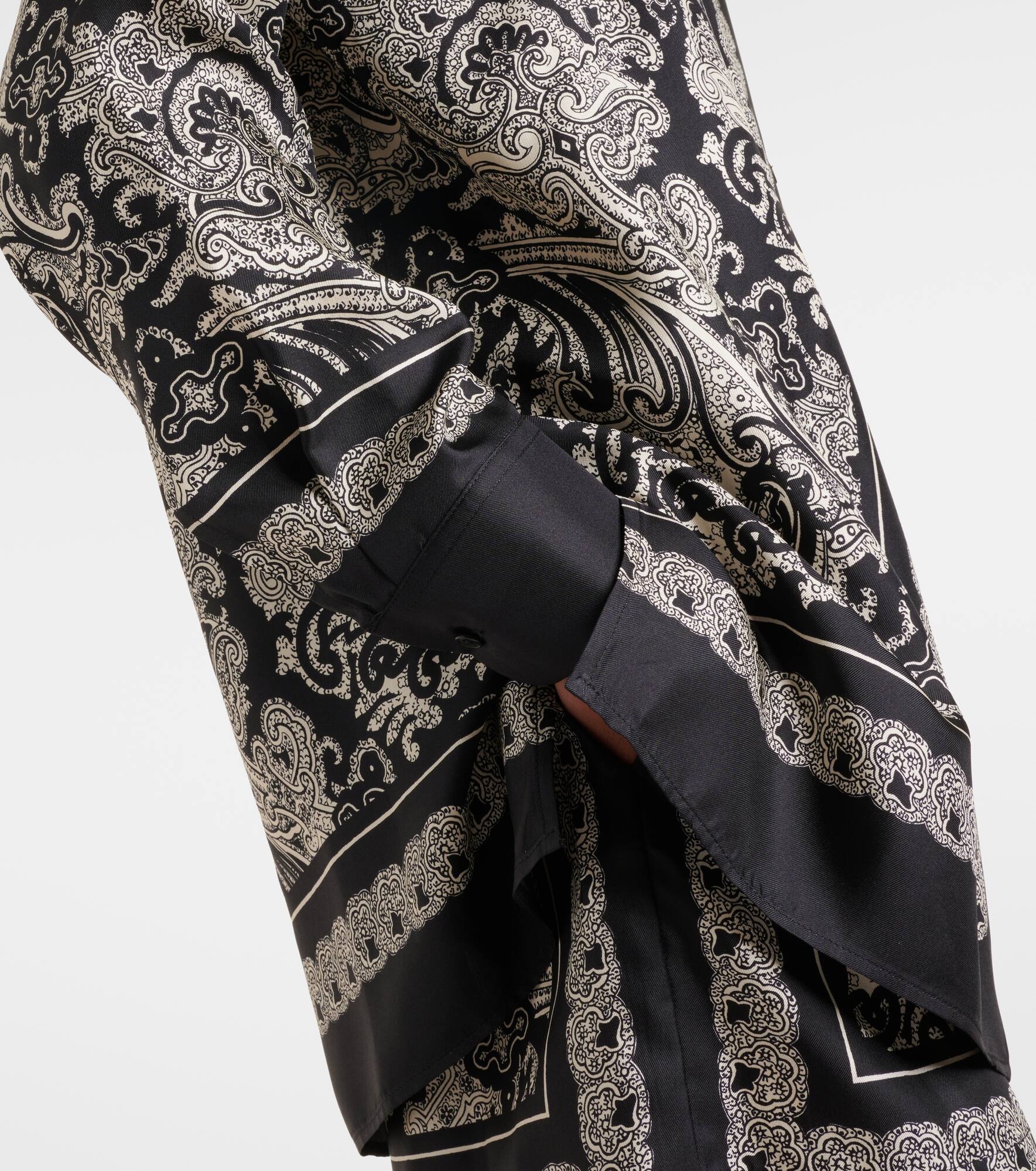 Alfie paisley silk twill shirt - 5