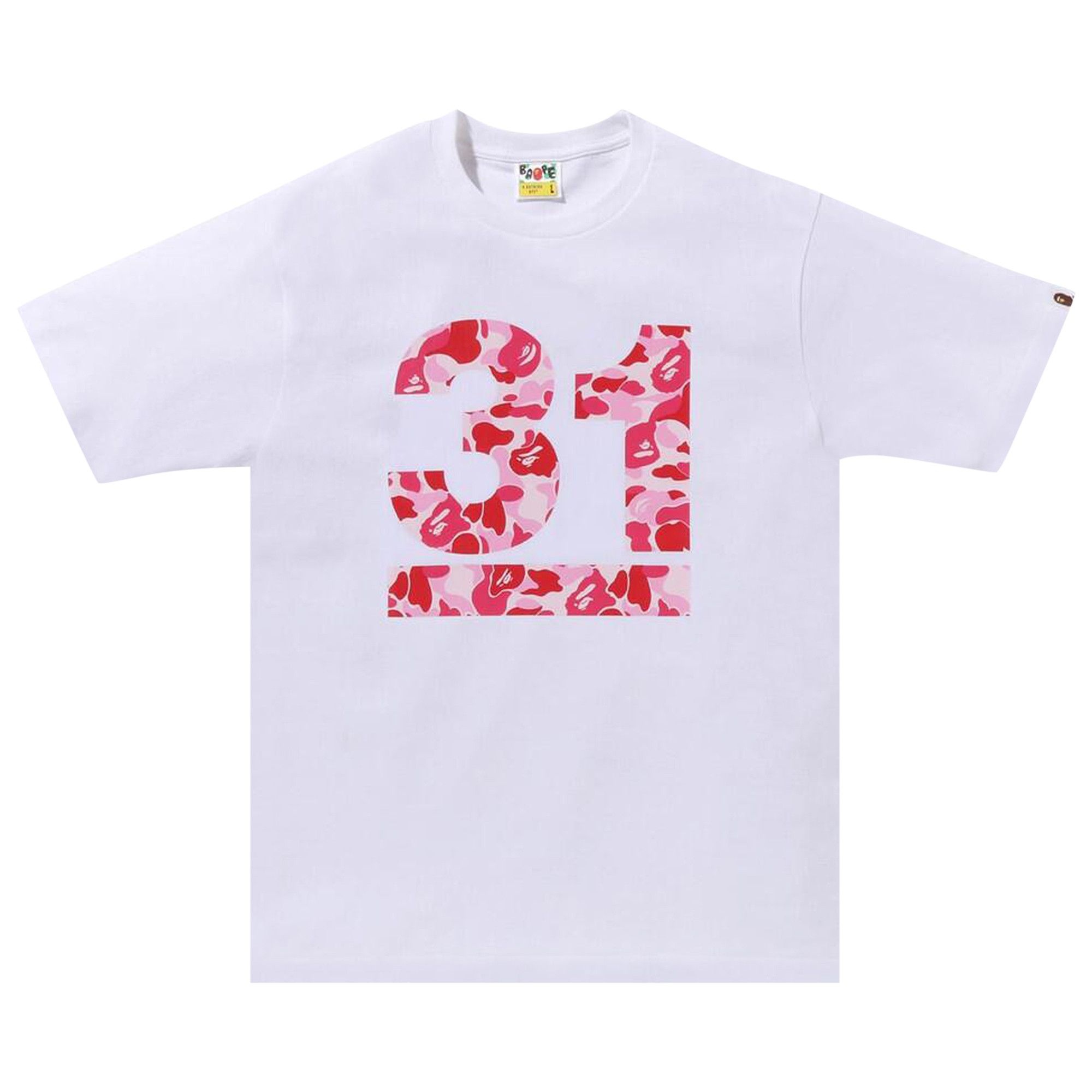 BAPE A Bathing Ape 31st Anniv. ABC Camo Tee 'White/Pink' - 1