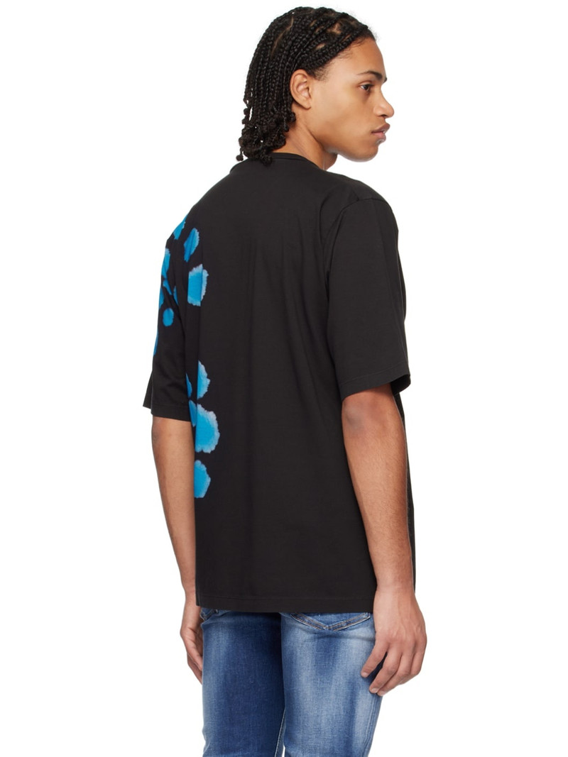 Black & Blue Goth Tie&Dyed Skater T-Shirt 3