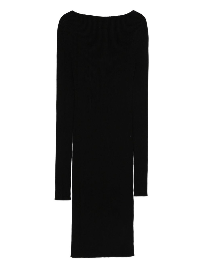 ribbed boat-neck dress 1