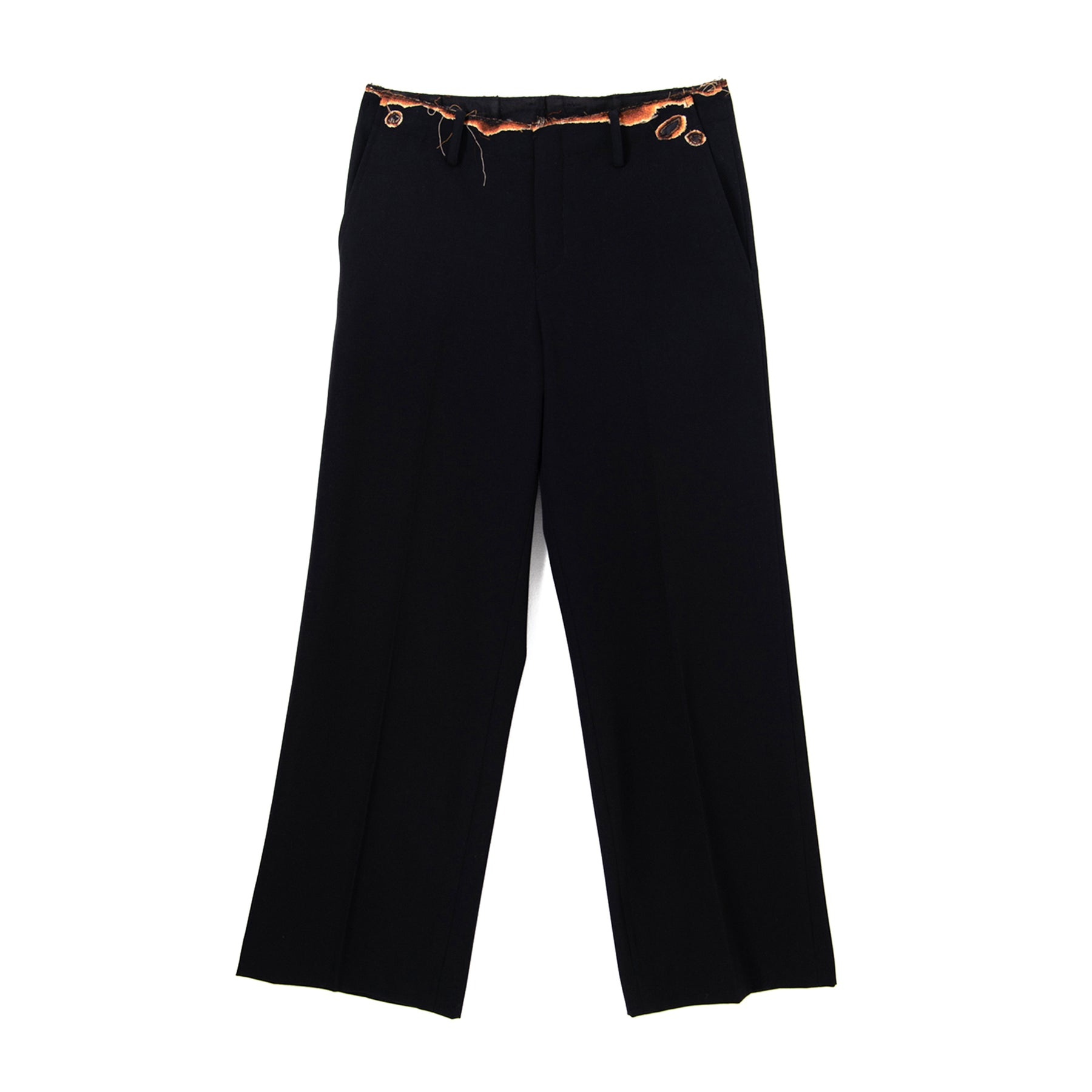 BURNIG EMBROIDERY TROUSERS / BLK - 1