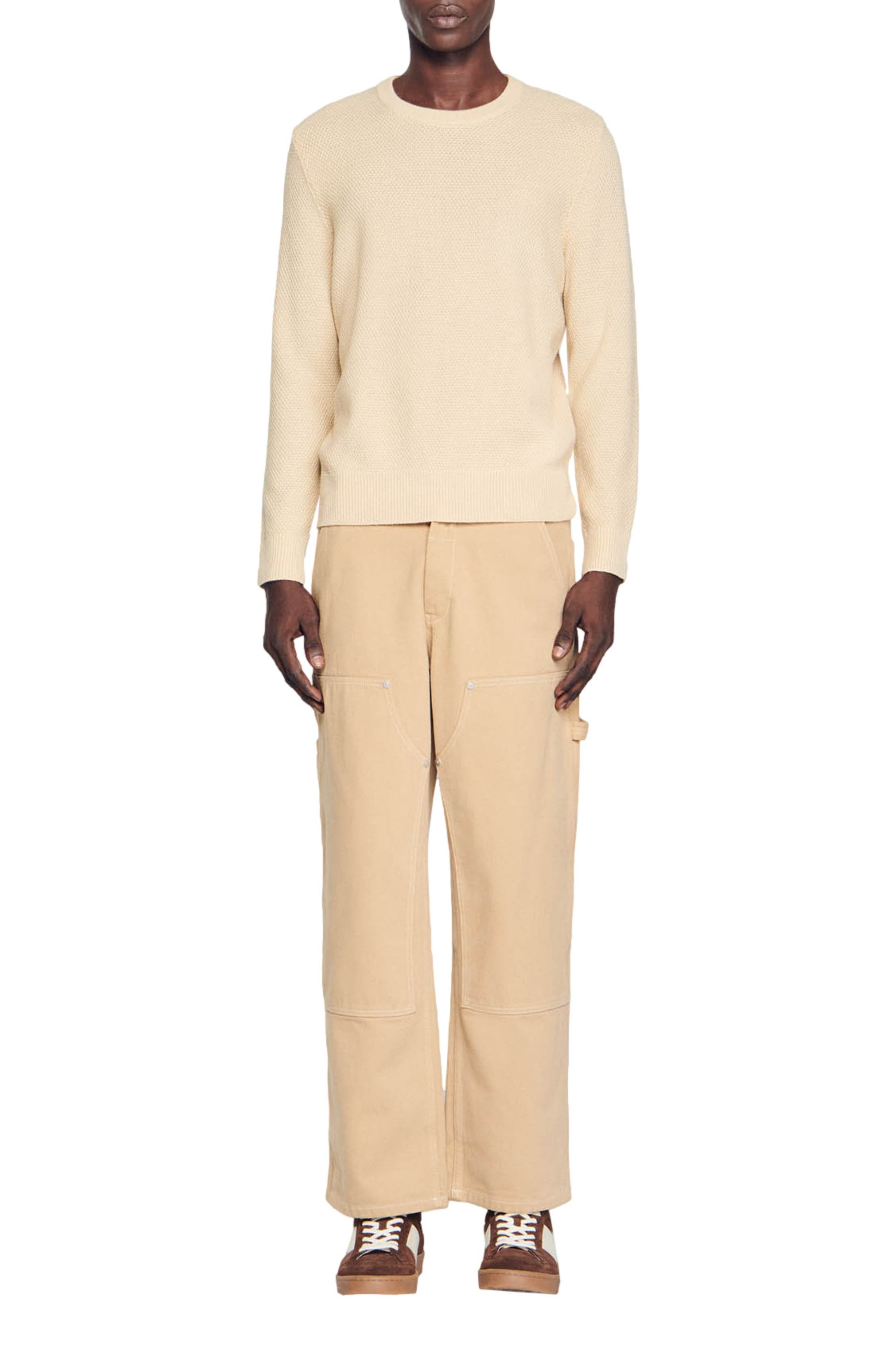 SANDRO Wool sweater in Off White /Mastic at Nordstrom - 5