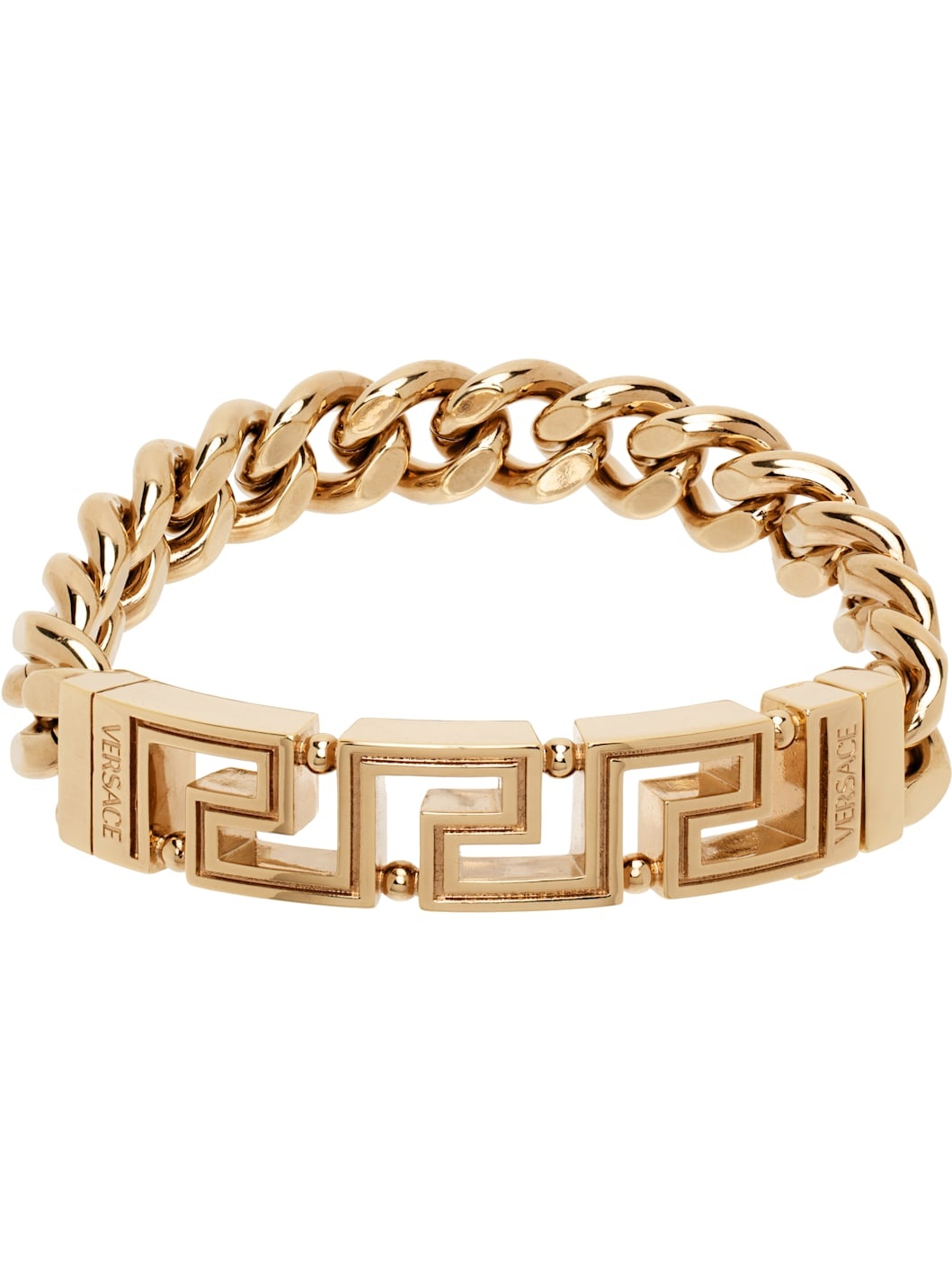 Gold Greca Chain Bracelet - 1