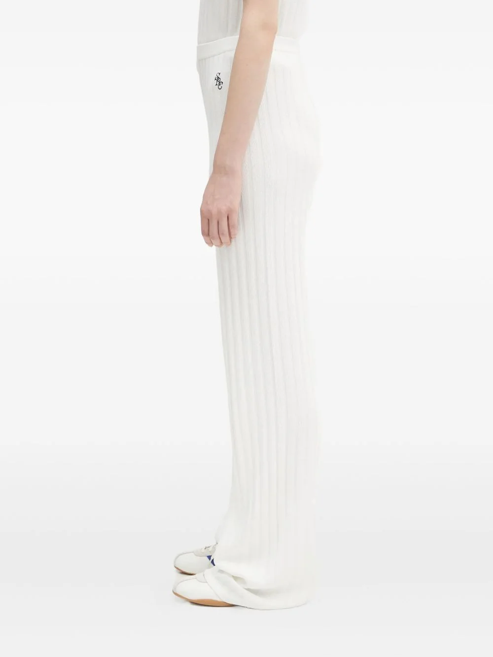ribbed knit trousers - 1