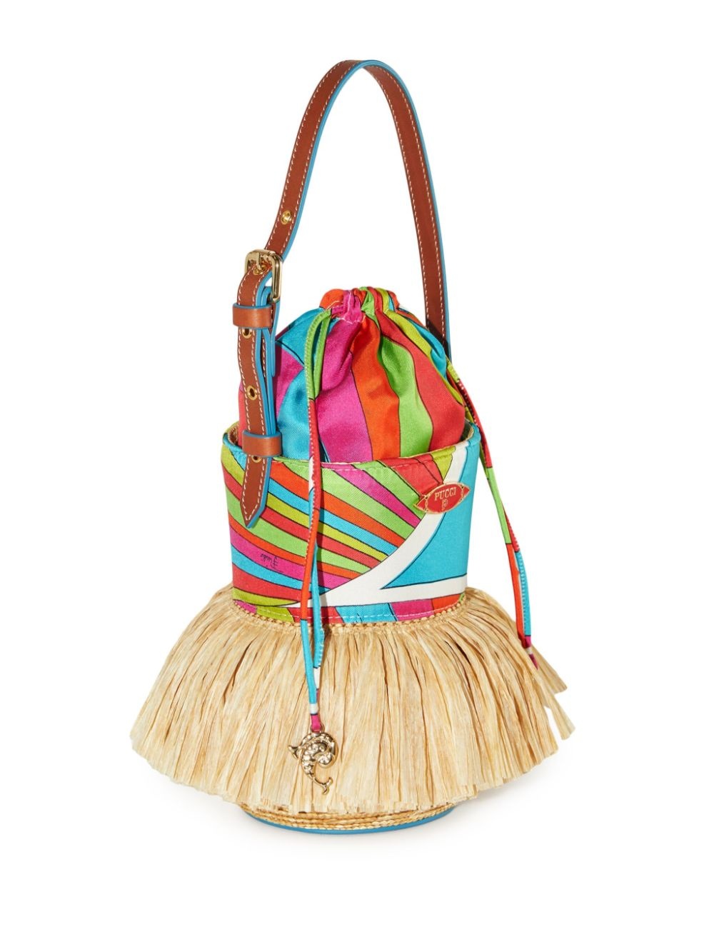 Puccinella straw bucket bag - 3