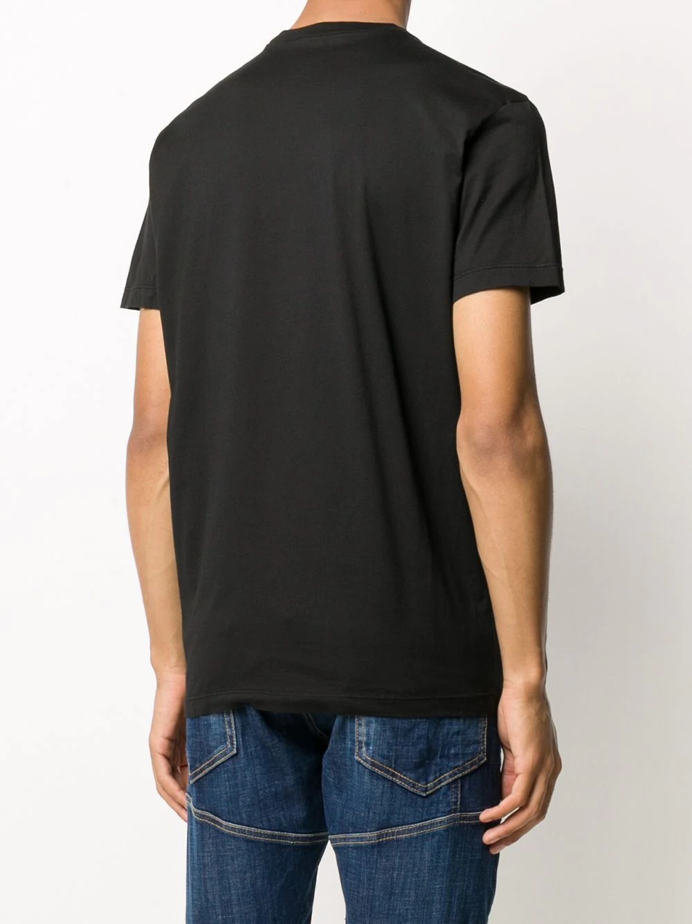 neck logo print T-shirt - 4