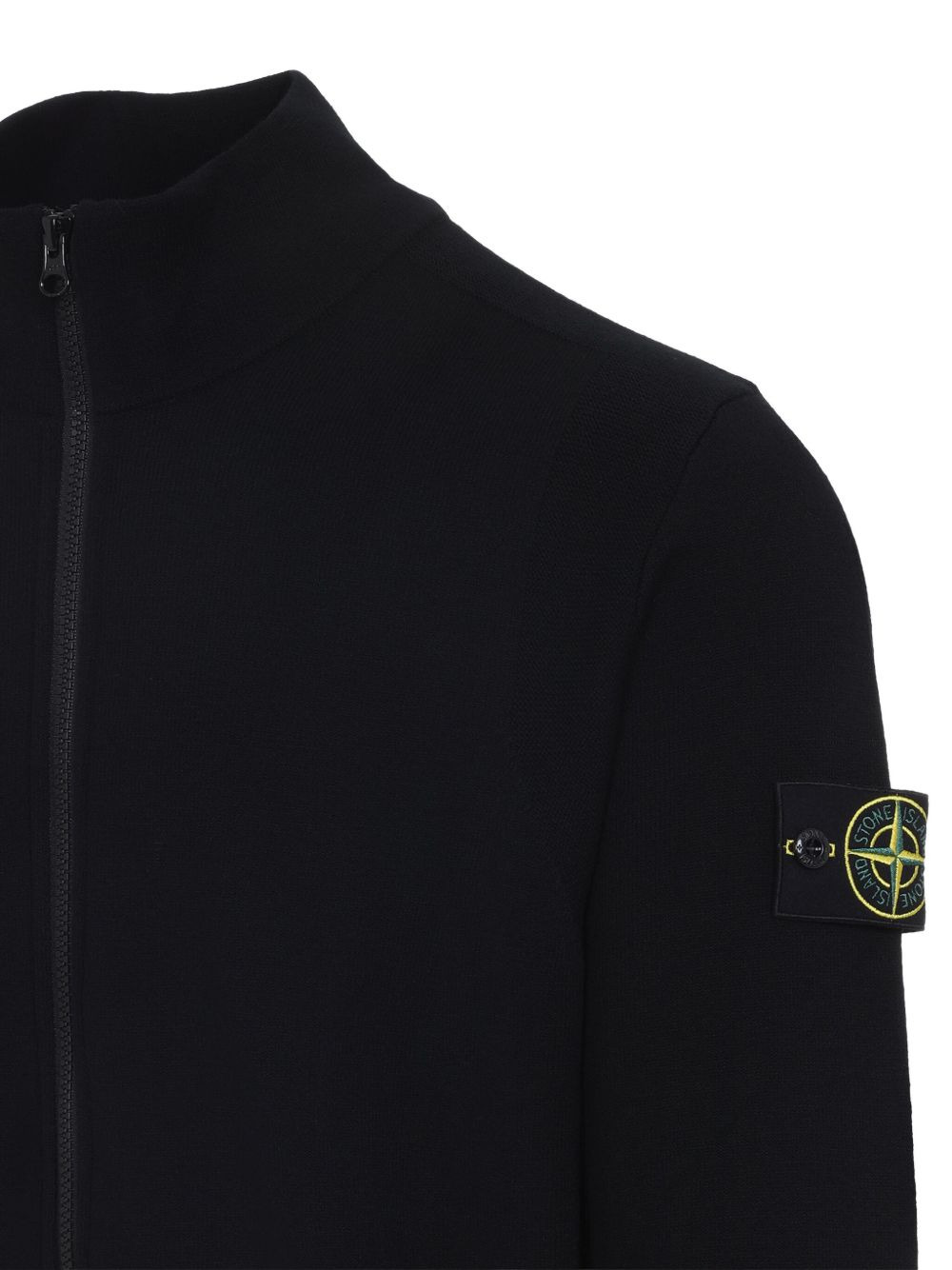 zip-front logo-patch cardigan - 3