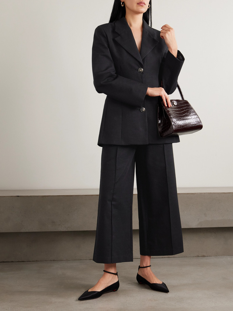 DESTREE Aline Linear Cotton-faille Blazer outlook