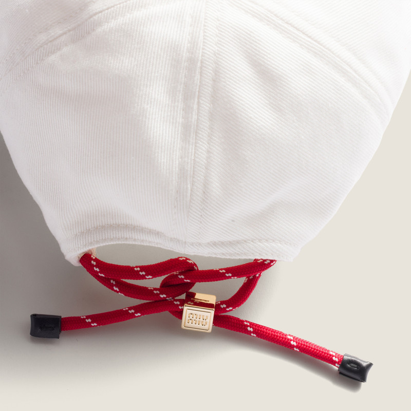 Miu Miu Denim baseball cap outlook