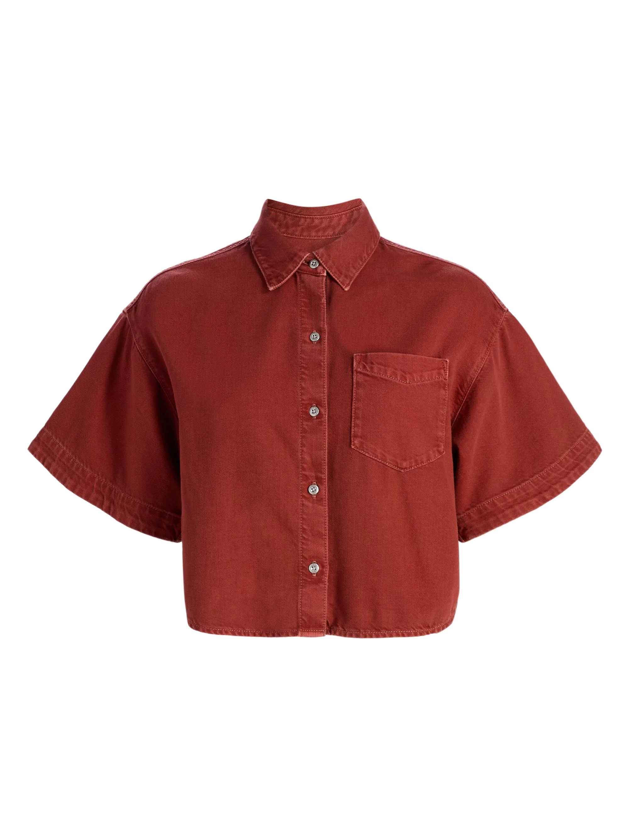 Women's Marin Ultra Featherweight Denim Crop Top - Sienna Stone - 1