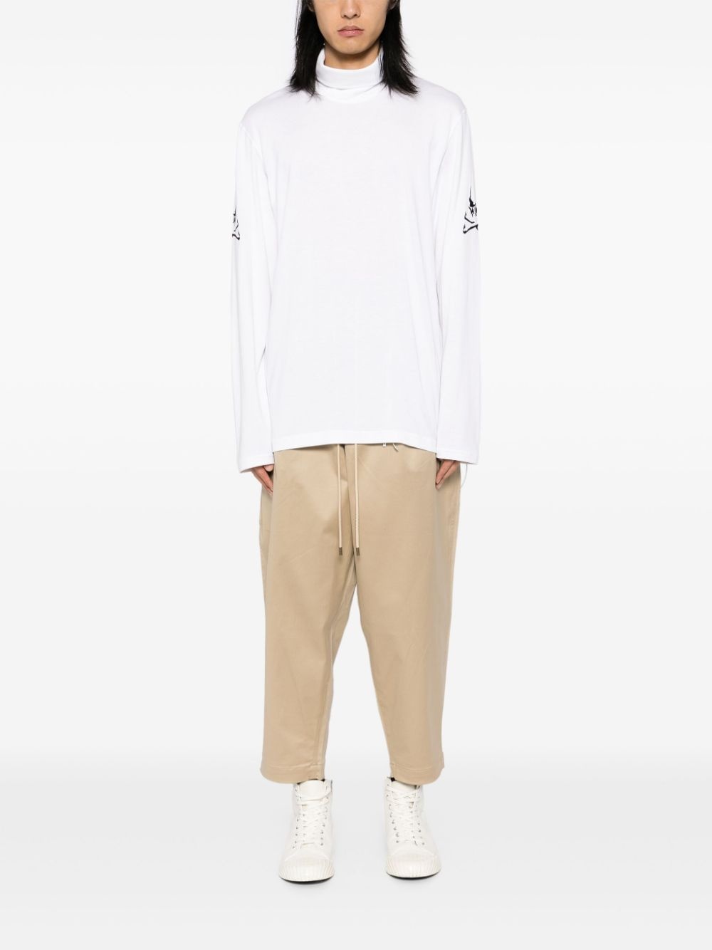 logo embroidery long-sleeves T-shirt - 2