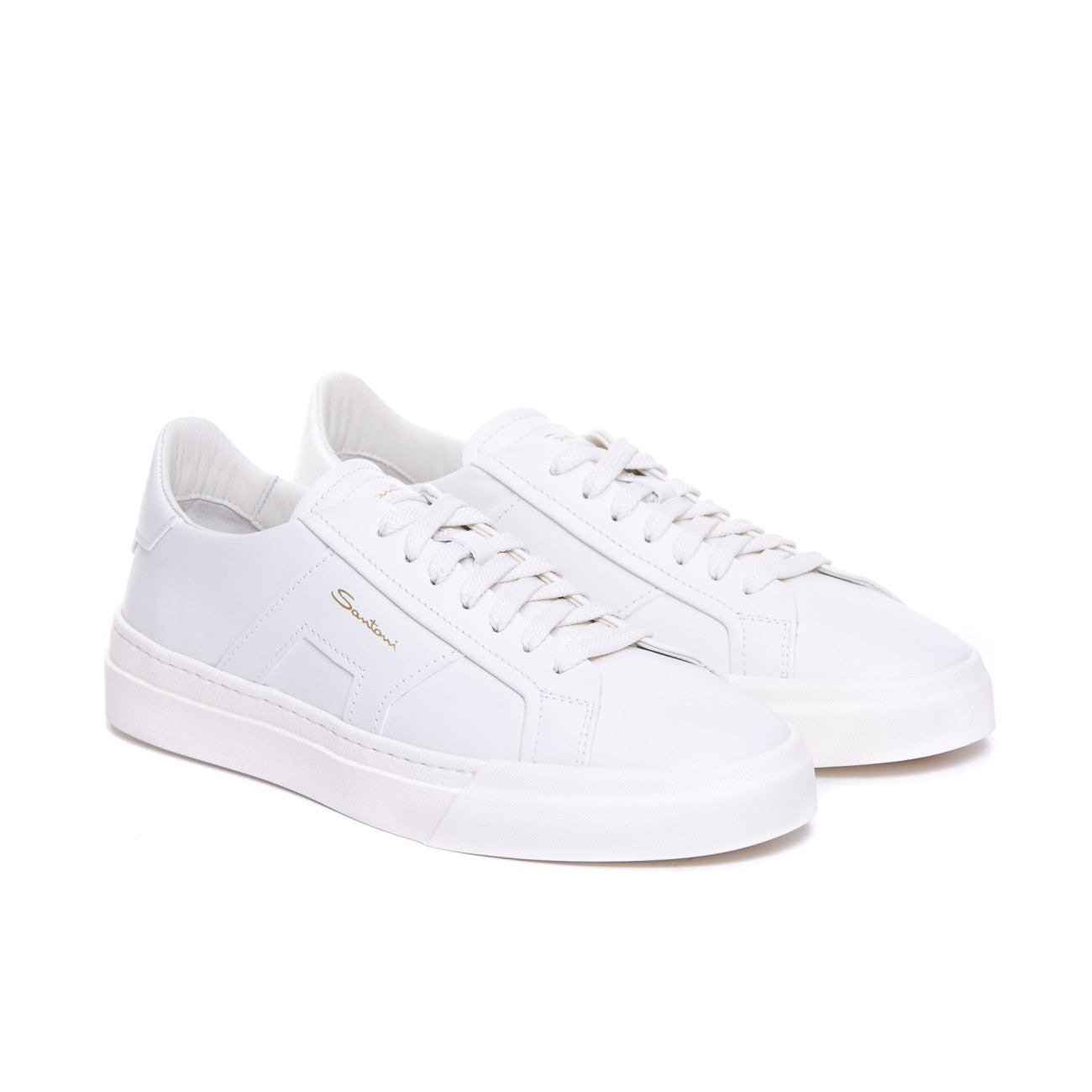Santoni Men Double Buckle Sneakers - 4