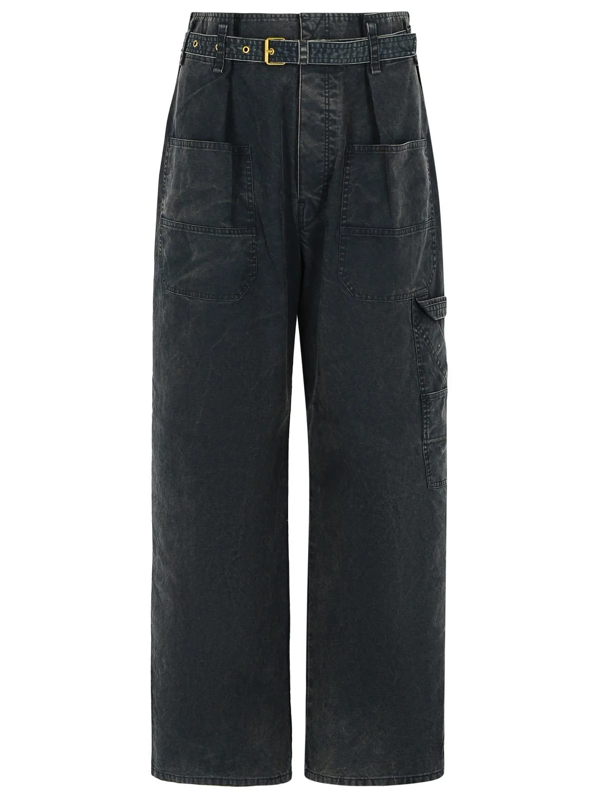 Isabel Marant Etoile Washed Black Cotton Trousers Women - 1