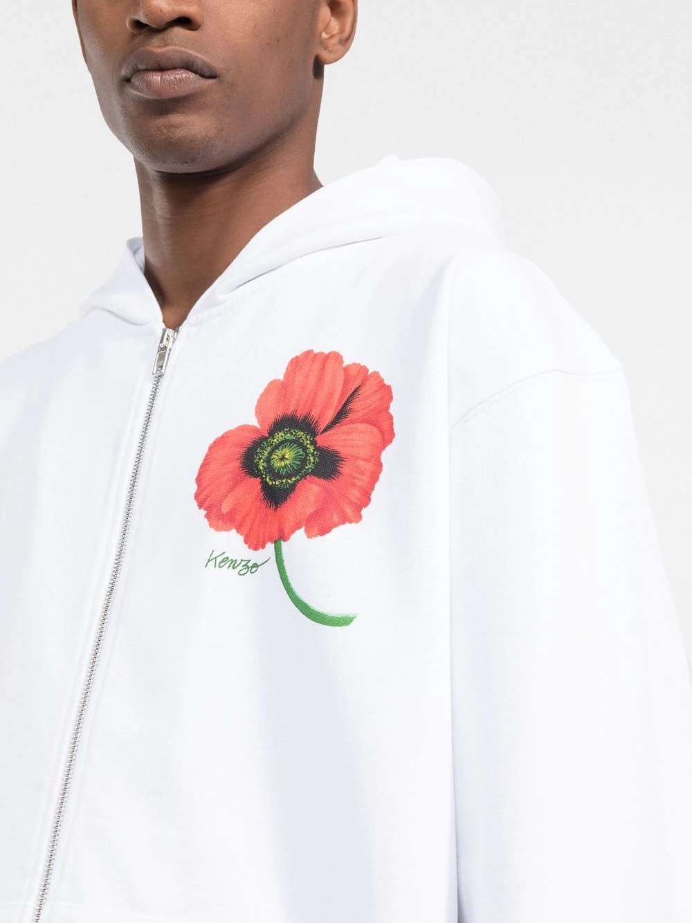 'Kenzo Poppy' graphic-print hoodie - 5