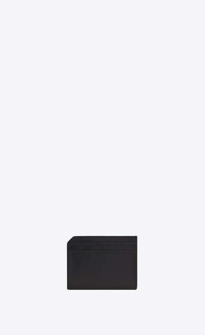 SAINT LAURENT tiny cassandre open card case in shiny leather outlook