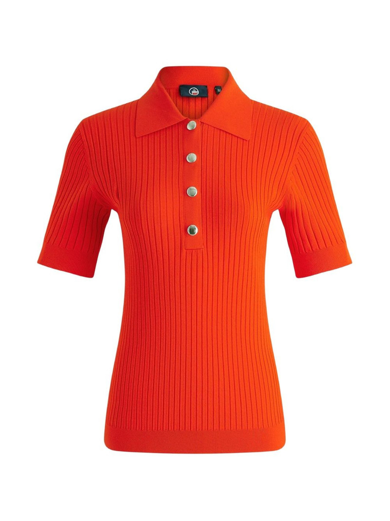Vera ribbed polo top 1