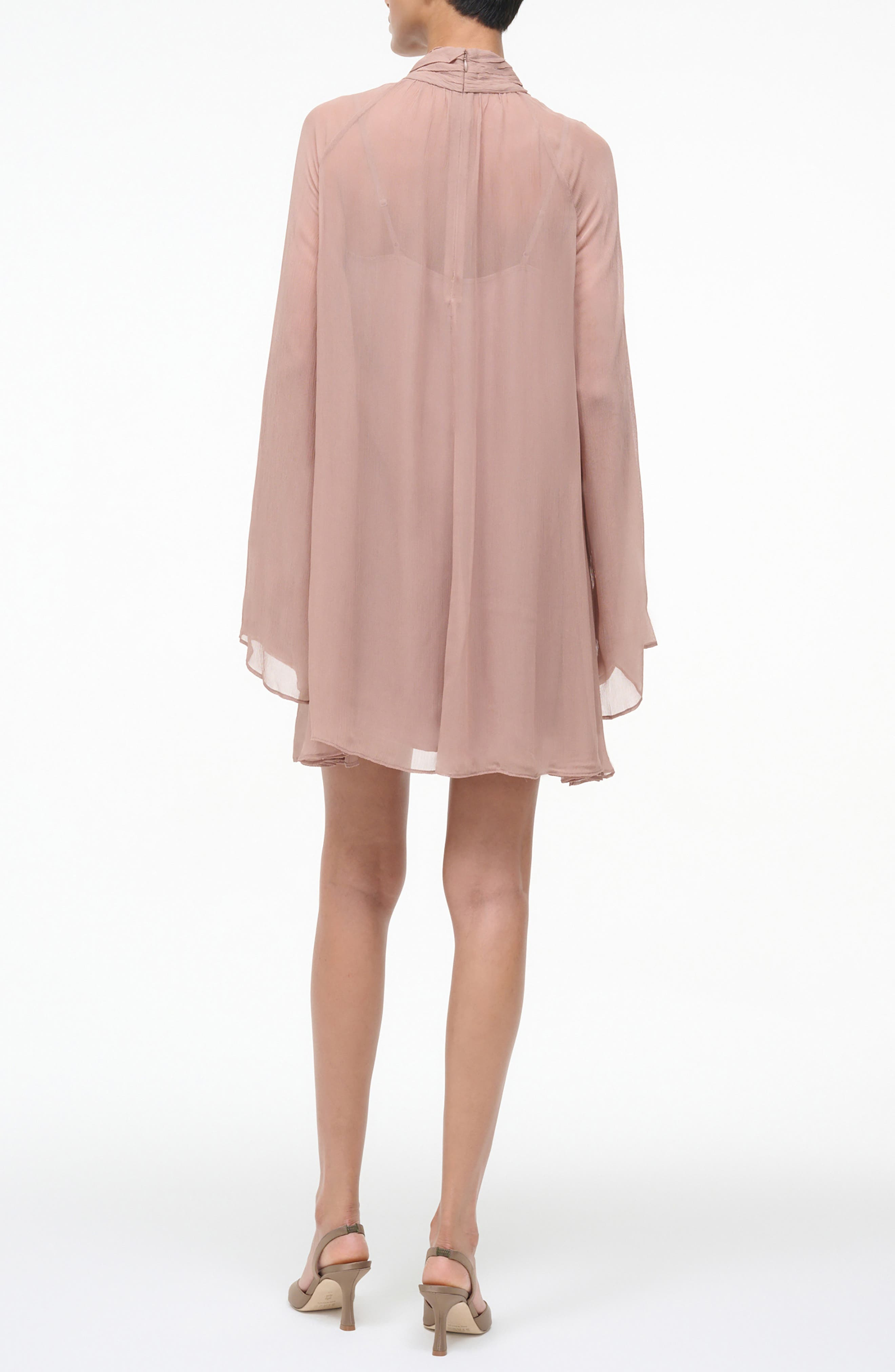 STAUD Esther Long Sleeve Minidress in Taupe at Nordstrom - 2