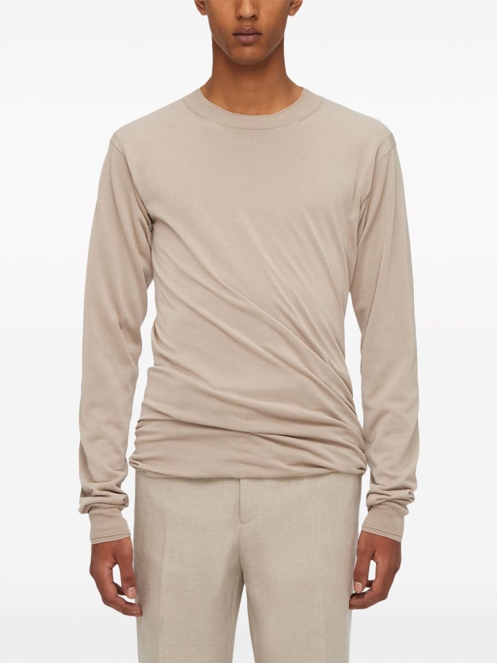 fine-knit cotton jumper - 3