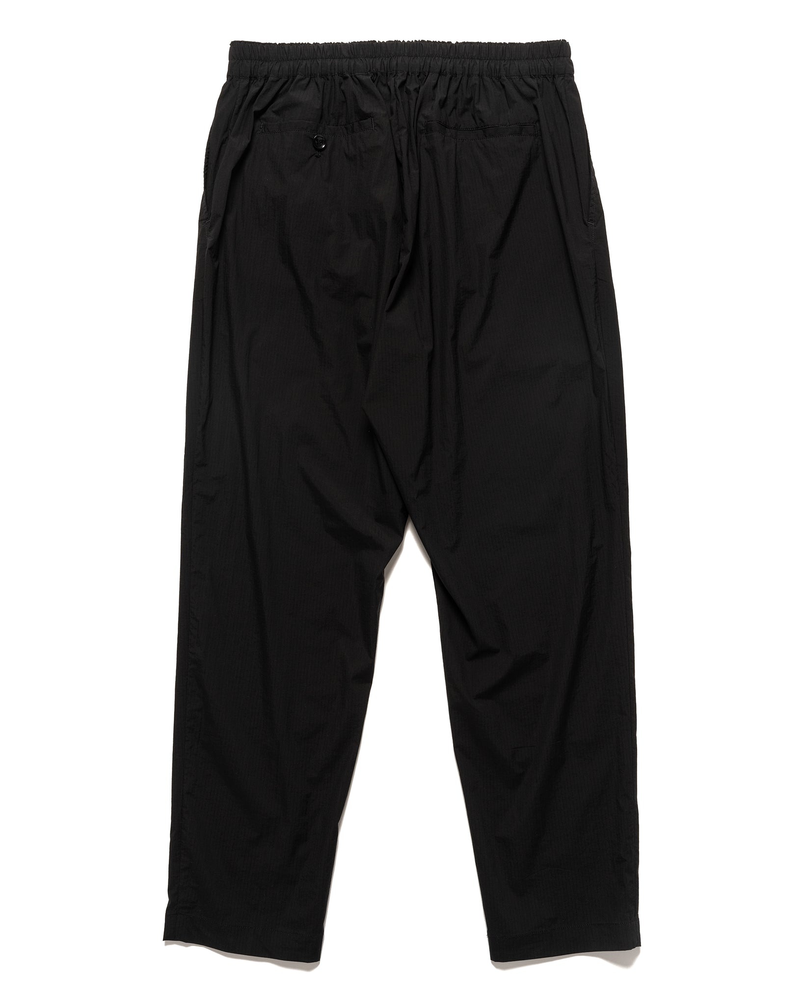 Light Weight Stretch Rip Stop Tapered Easy Pants Black