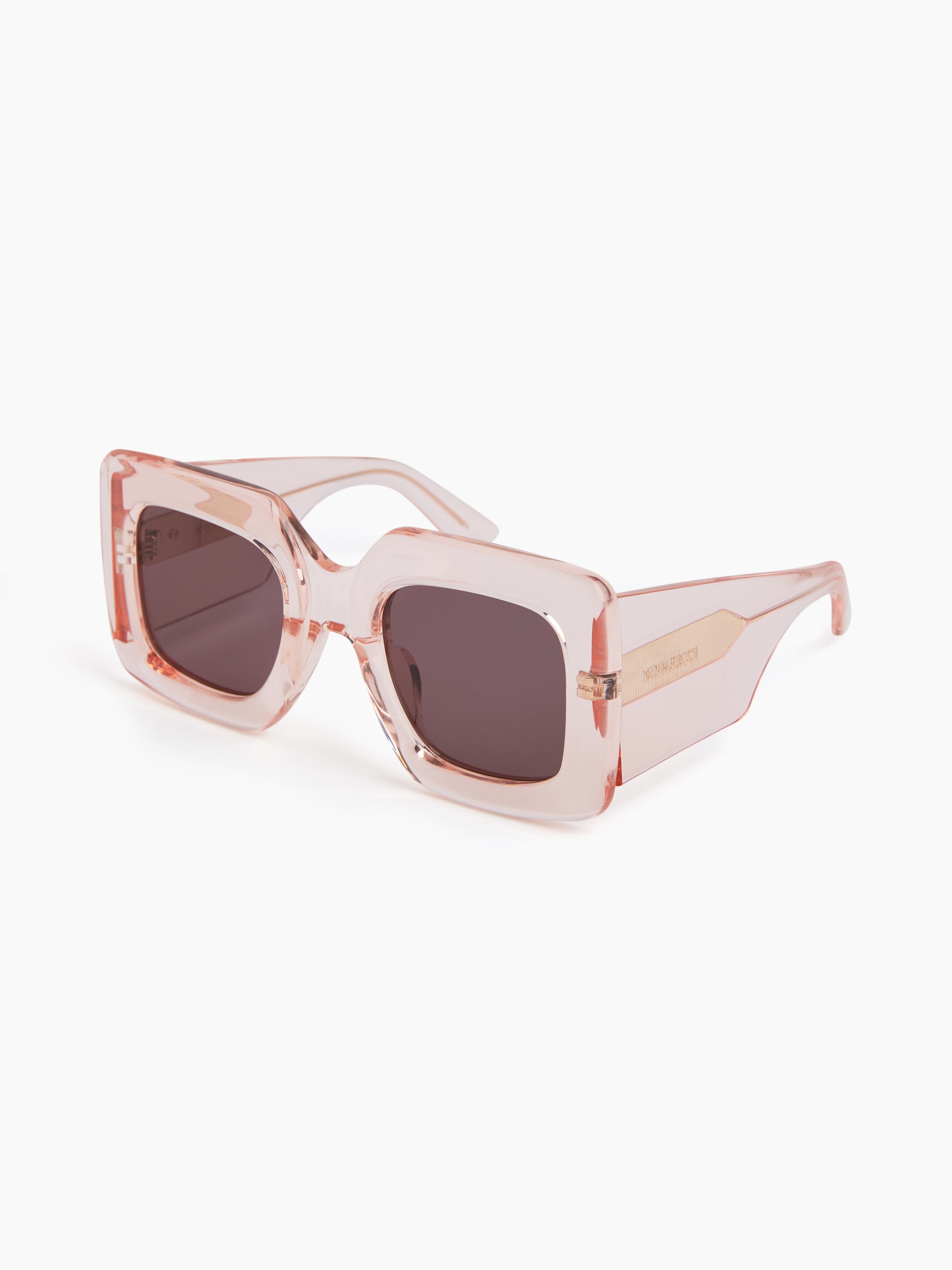 Precious square shiny transparent Sunglasses - 4