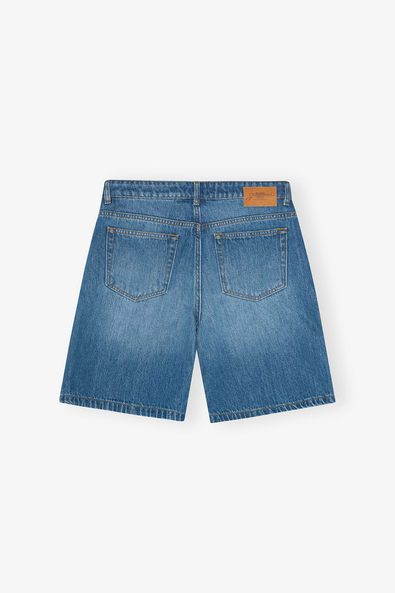 GANNI MID BLUE DENIM SHORTS outlook