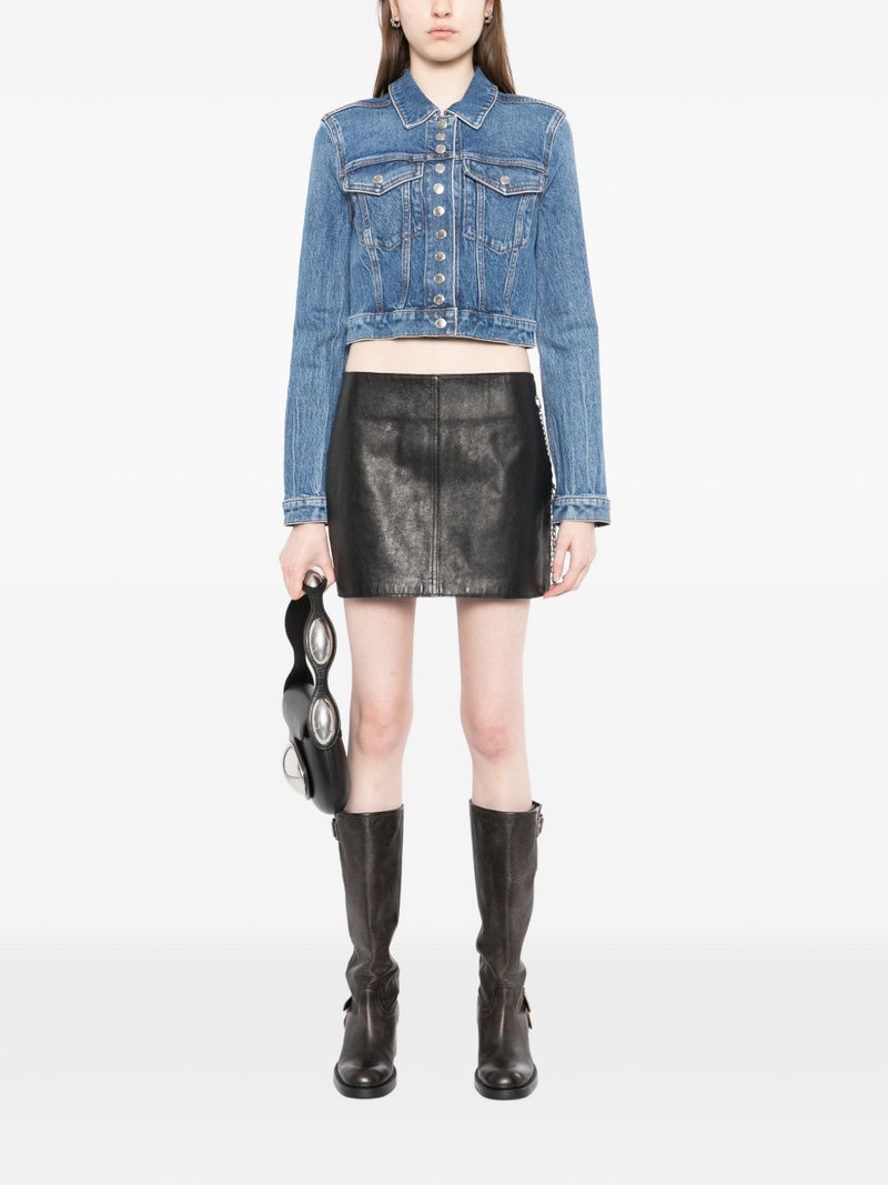 Alexander Wang low-rise leather skirt outlook