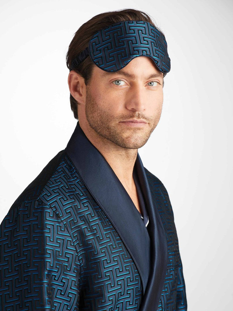 Eye Mask Verona 68 Silk Satin Navy 4