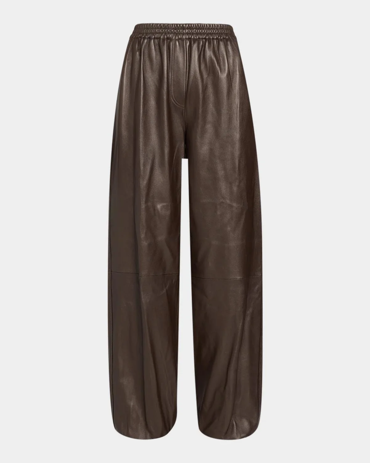 Corrine Leather Pull-On Pants - 1