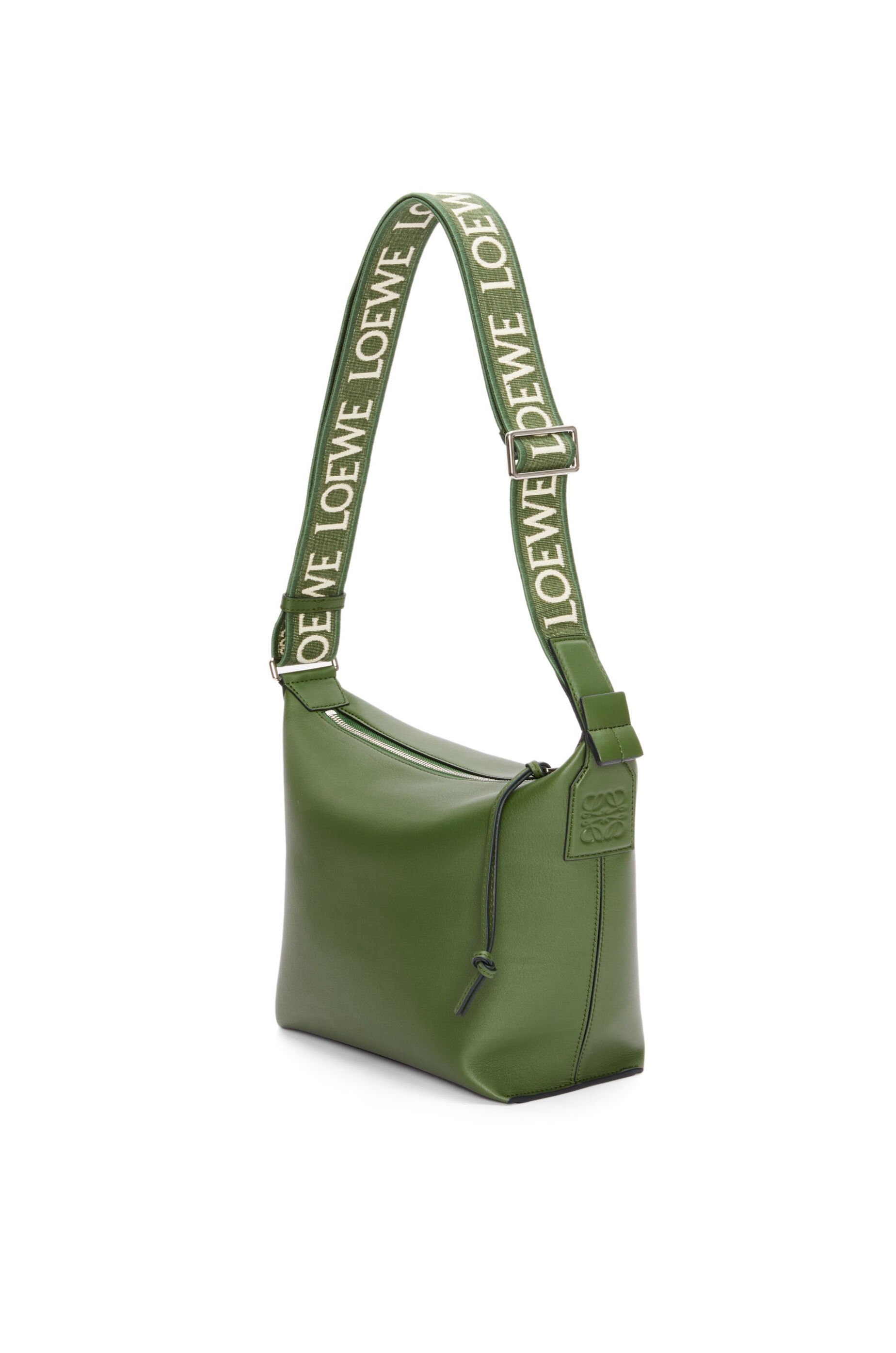 Small Cubi Crossbody bag in supple smooth calfskin and jacquard - 3