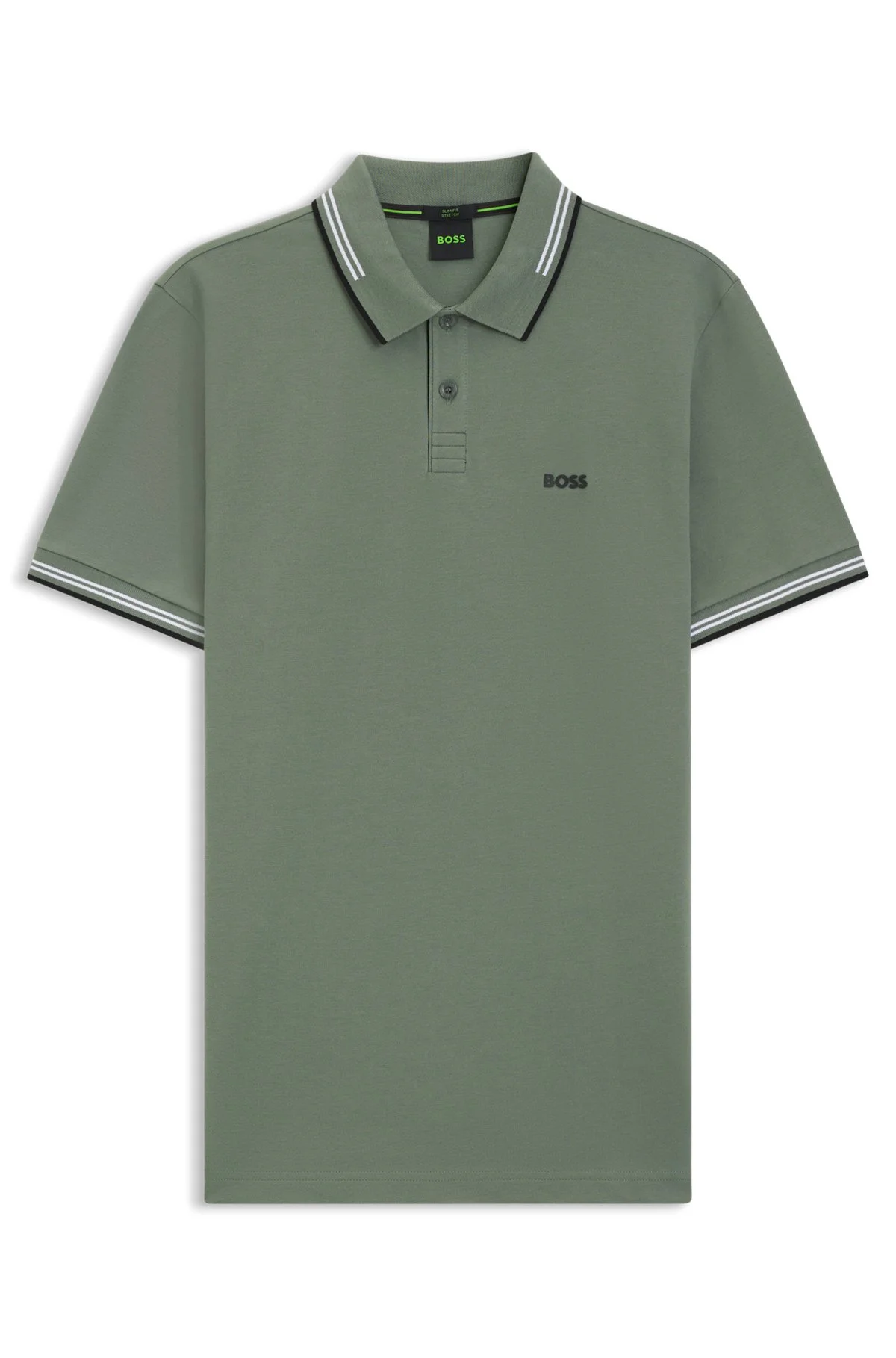 STRETCH-COTTON SLIM-FIT POLO SHIRT WITH BRANDING - 1