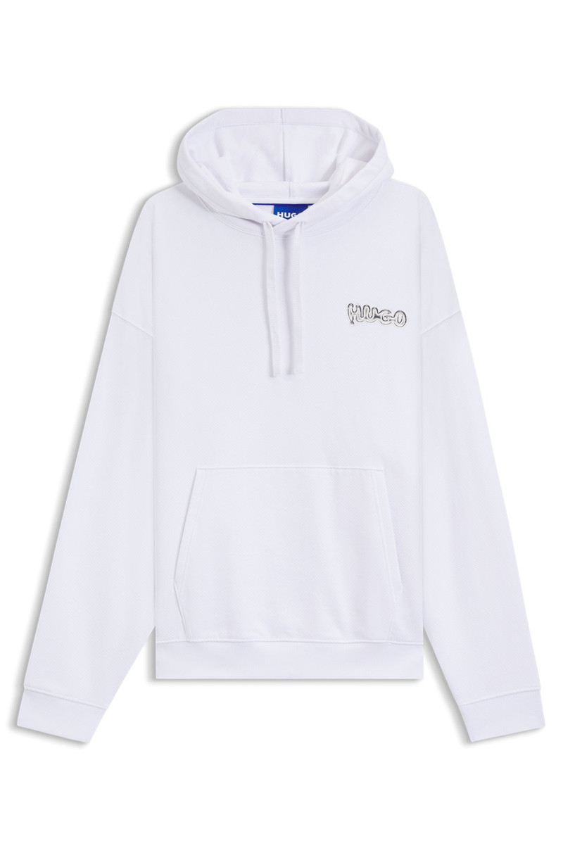 LOGO-PRINT HOODIE IN COTTON TERRY 1