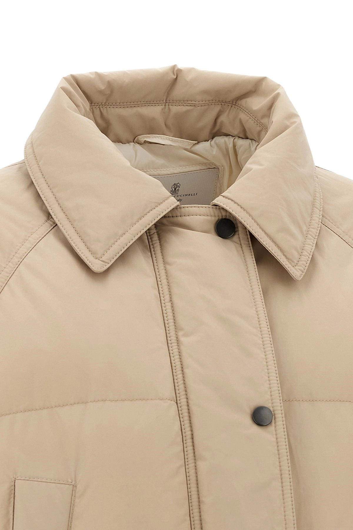 'Shiny Zipper Pull' down jacket - 5