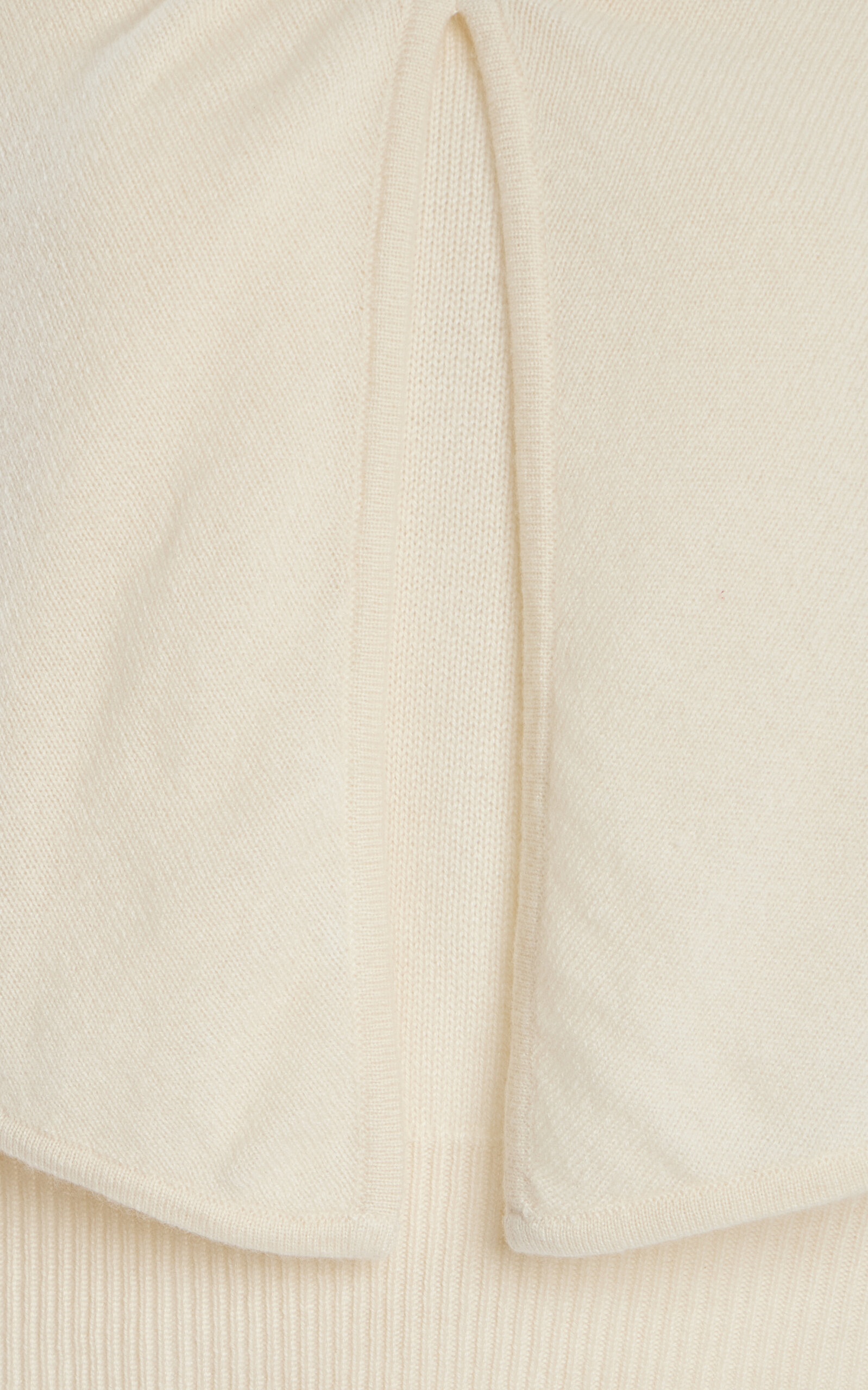 Malia Scarf-Detail Knit Cashmere Sweater ivory - 5