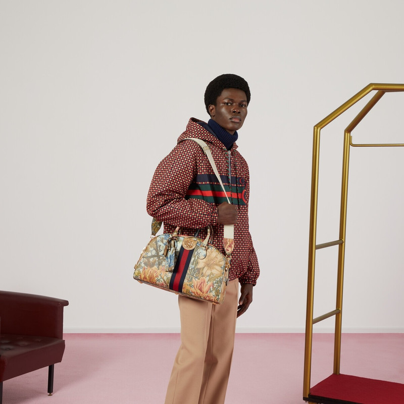 Ophidia Flora print medium duffle bag 4