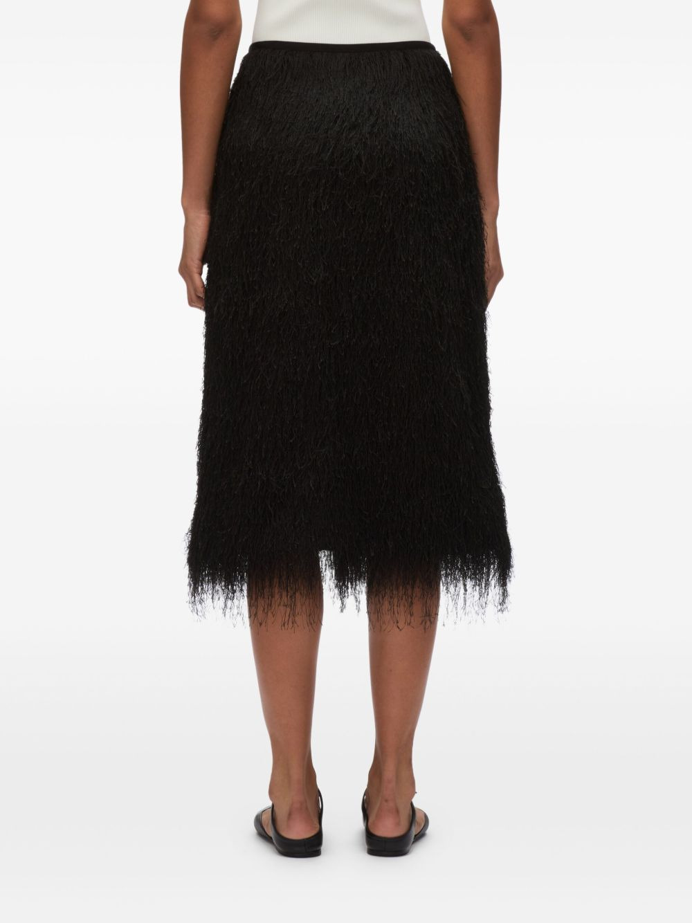 fringed midi skirt - 4