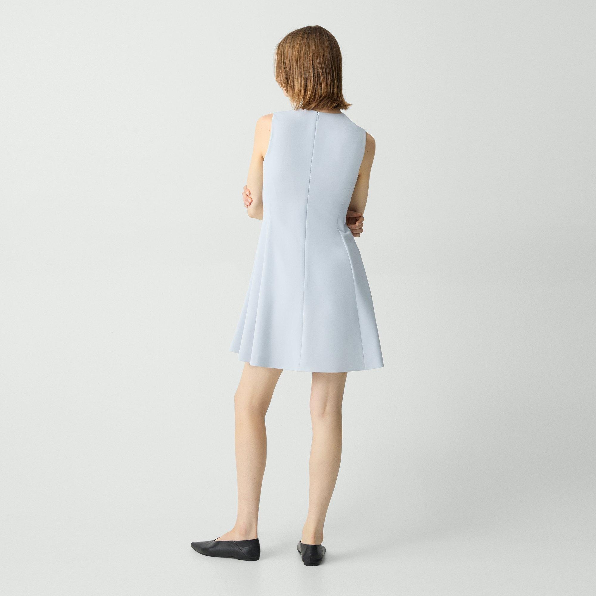 Fit-and-Flare Dress in Admiral Crepe - 4