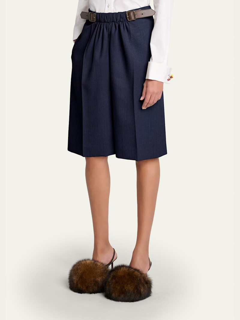 Belted Crop Straight-Leg Trousers 4