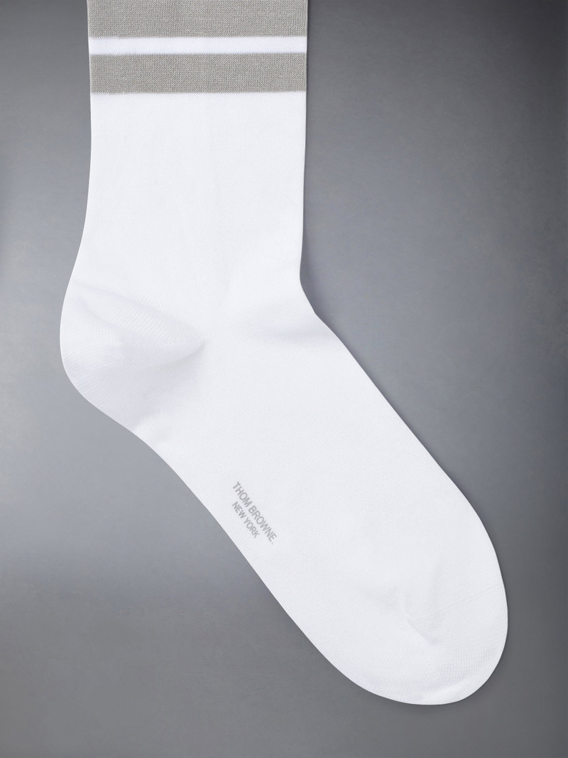 Thom Browne Lightweight Cotton 4-bar Mid Calf Socks outlook