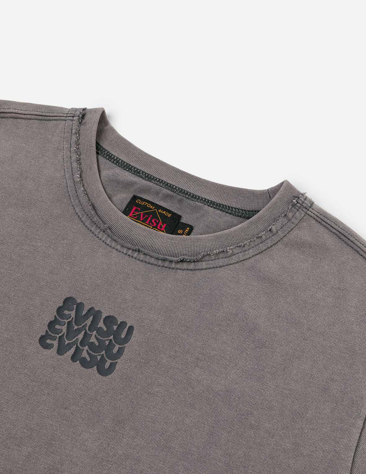 Logo Print and Distressed Detail Fashion Fit T-Shirt - 9