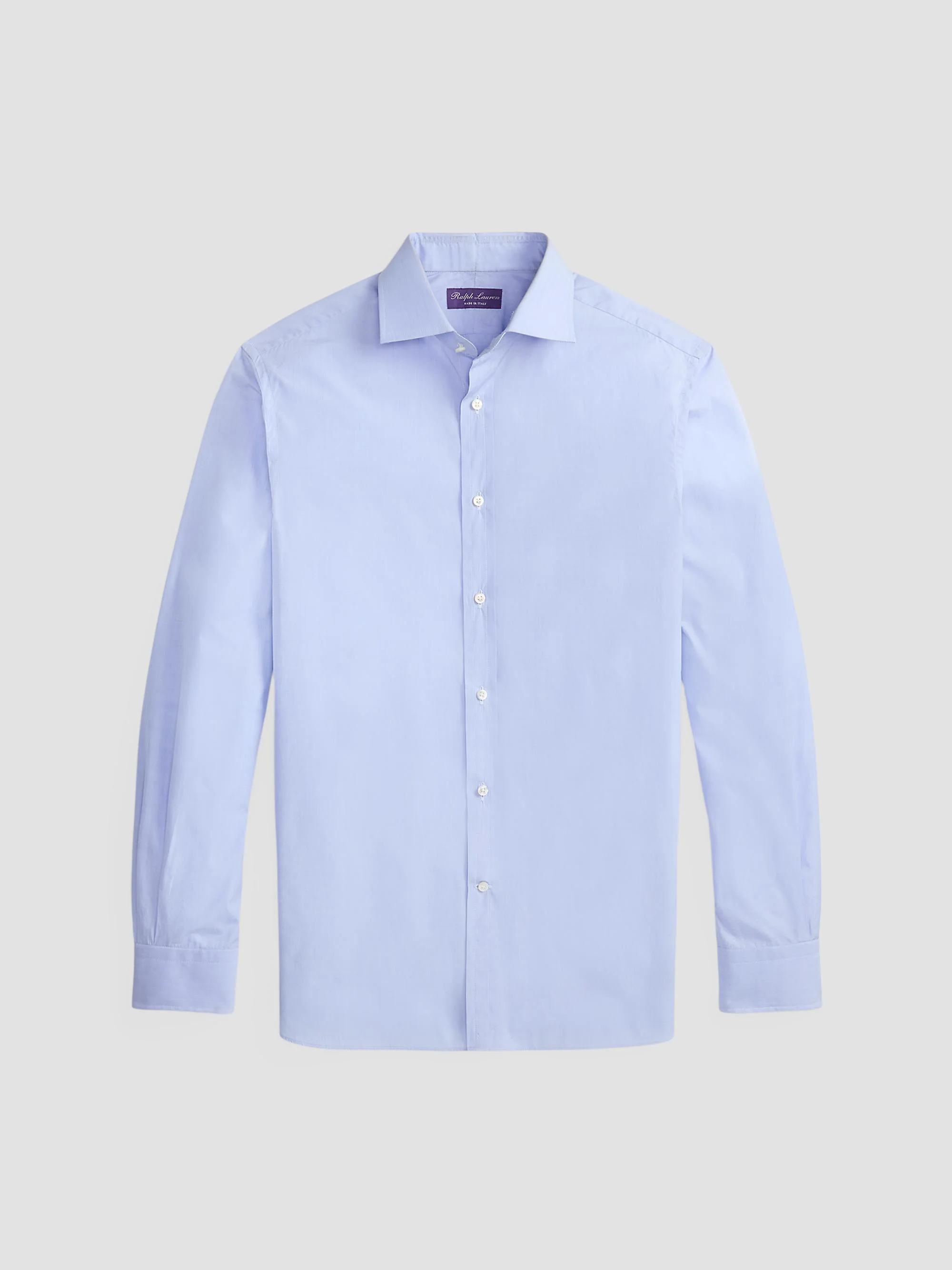Men's End-on-End Cotton Shirt - Medium Blue - 1