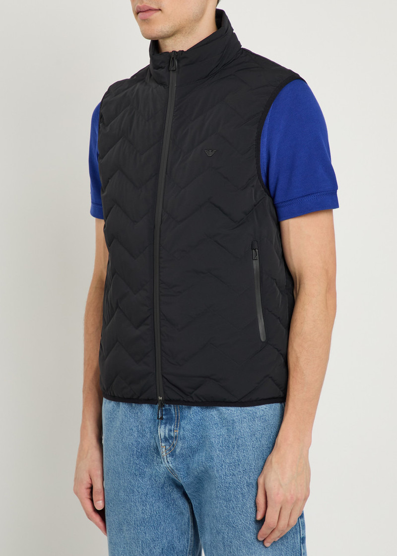 EMPORIO ARMANI Emporio Armani Water-repellent Padded Stretch-nylon Gilet outlook