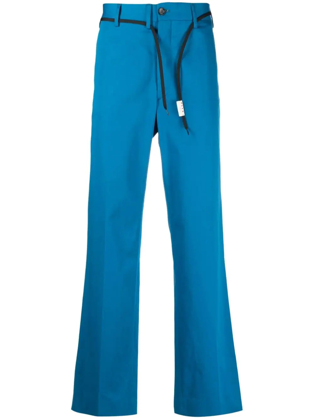 belted straight-leg trousers - 1