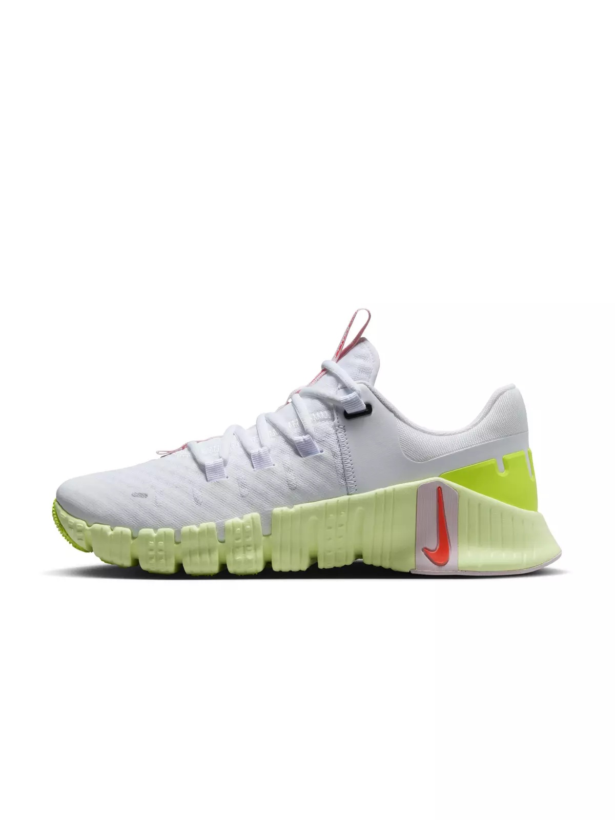 Free Metcon 5 "White/Barely Volt/Pink Foam/Bright Crimson" Women's Training Shoe - 2