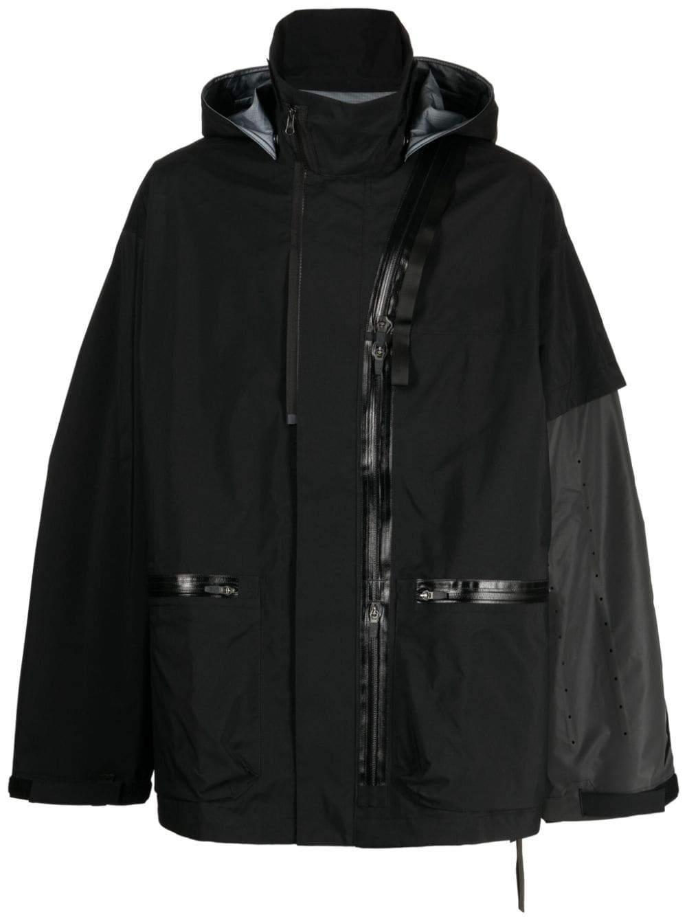 hooded zip-up jacket - 1