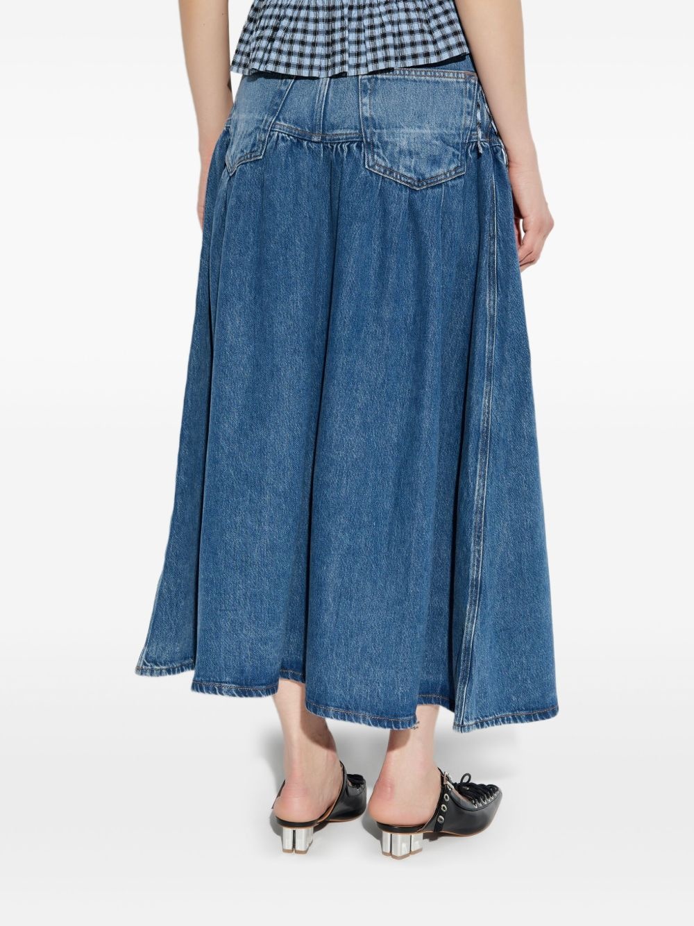 denim midi skirt - 4