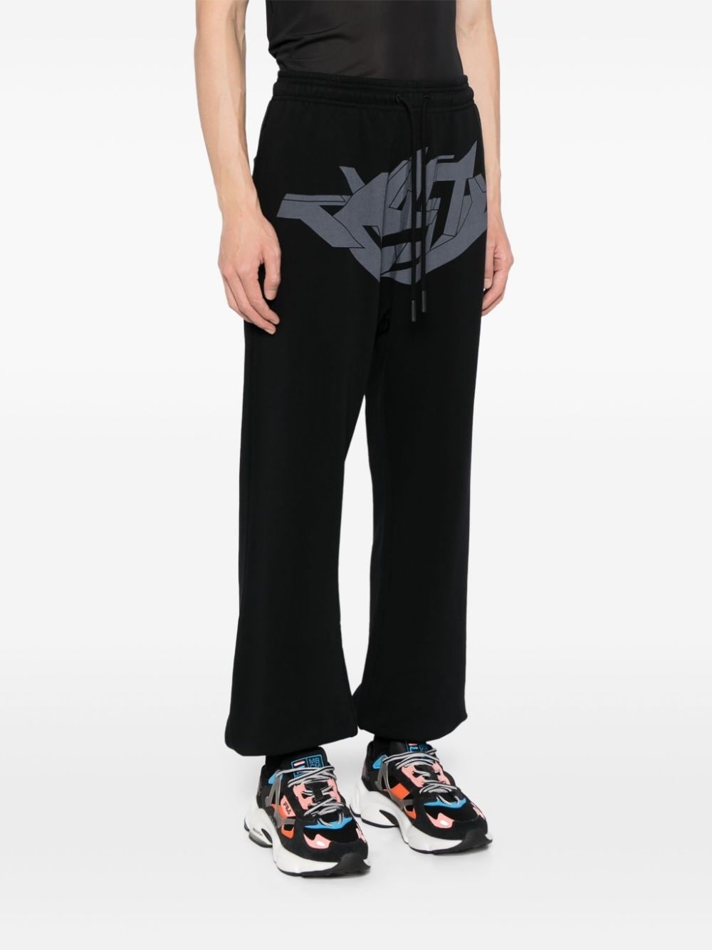 graphic print pants - 3